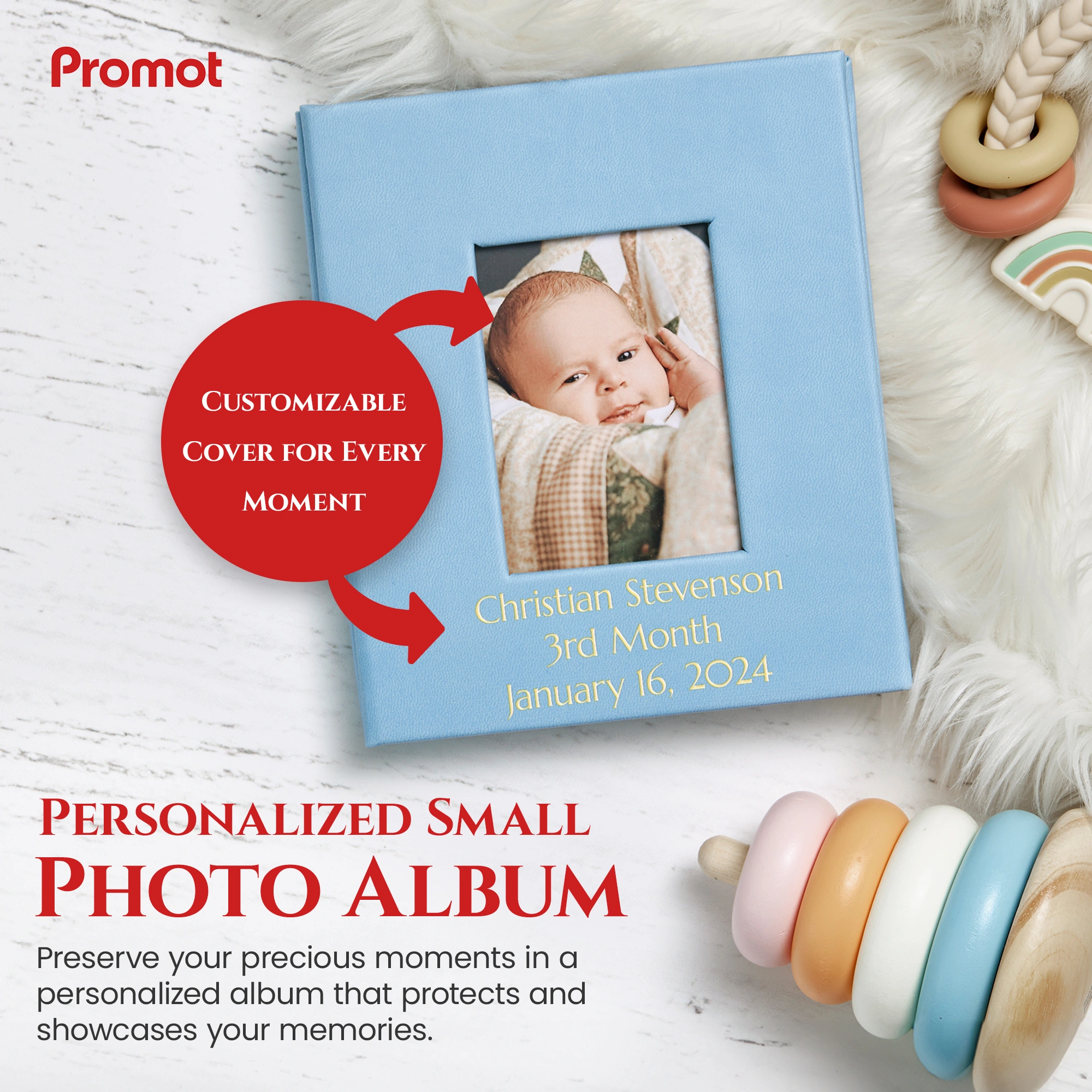 Custom 4x6 Photo Album - Sky Blue hover